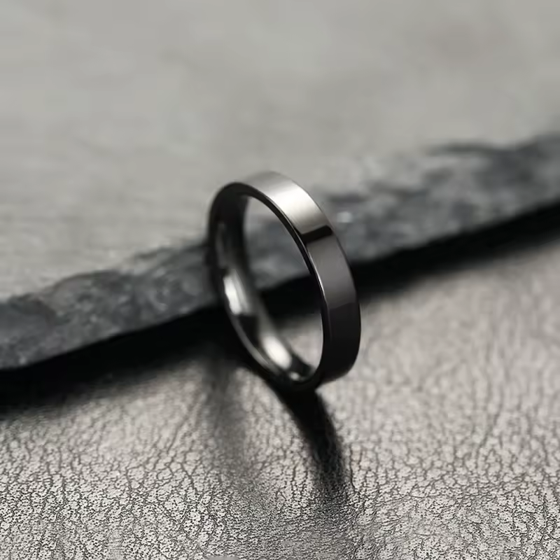 Fashion Charm Jewelry Ring for Men Women Stainless Steel Black Rings Wedding Engagement High Quality Matte Male Accessory - Image 7