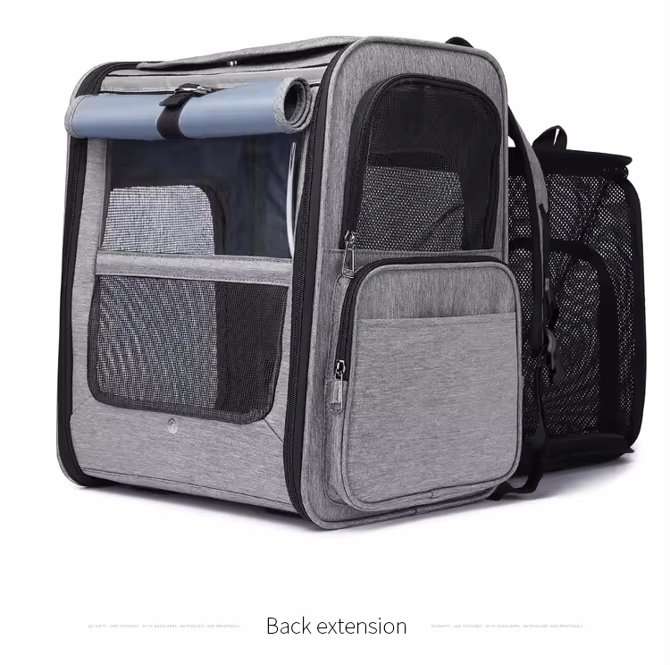 Outdoor breathable expandable puppy cat carrier pet tote bag pet backpack