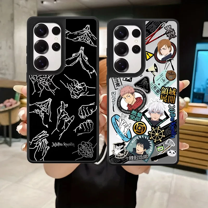 

Anime Gesture Mirror Surface Magnetic Phone Cover for Samsung Galaxy S23 S24 S25 S26 Ultra S26+ Plus Case