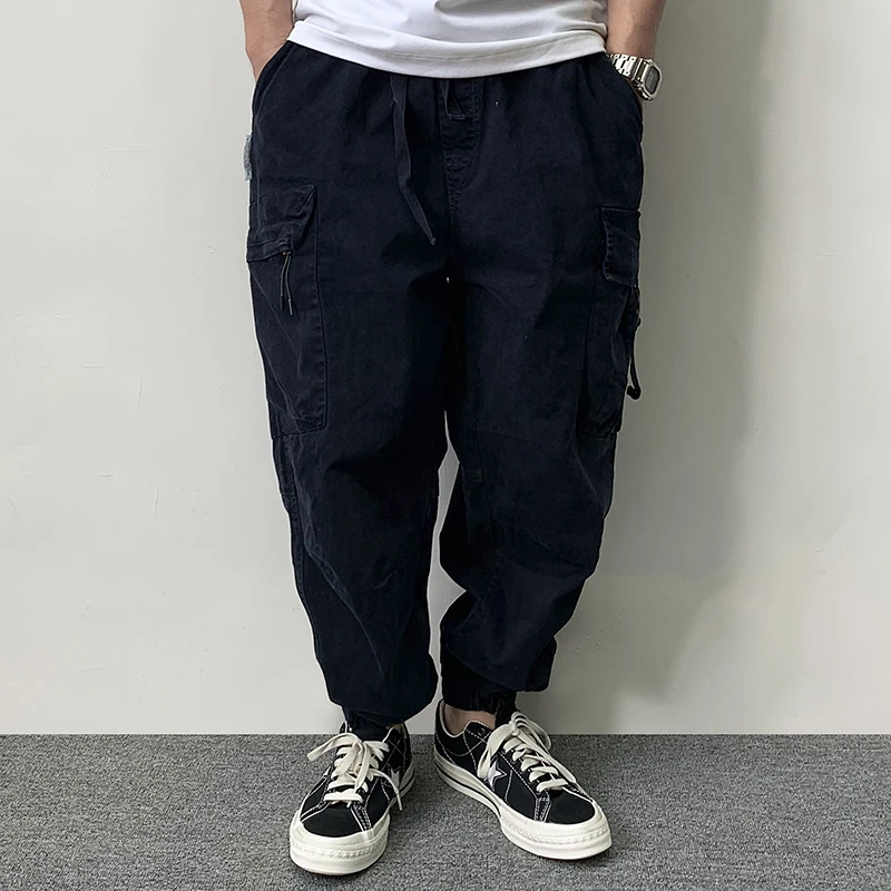 High Quality Plus Size Cargo Pants For Men Japanese Streetwear Baggy Pants Harajuku Casual Trousers Vintage Loose Work Pants