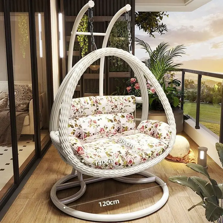 Modern Design Indoor Outdoor Rocking Swing Bird's Nest Balcony Hammock Chair 2-Seater Outdoor Furniture Hanging Basket Swing view 5