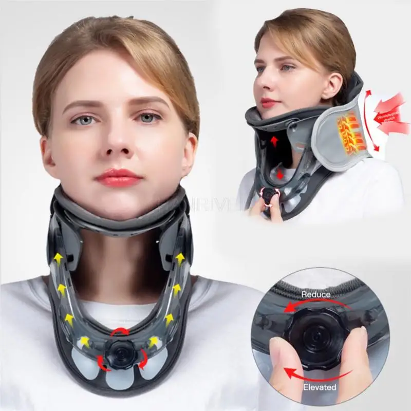 New Cervical Neck Traction Inflatable Neck Stretcher Adjustable Collar Stretching Correction for Home Traction Spine Alignment