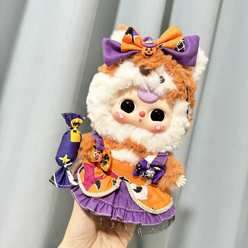 20cm Dolls Clothes Triple Cute Series Plush Dolls Clothes Candy Halloween Costumes Trick Or Treating【No Dolls.】