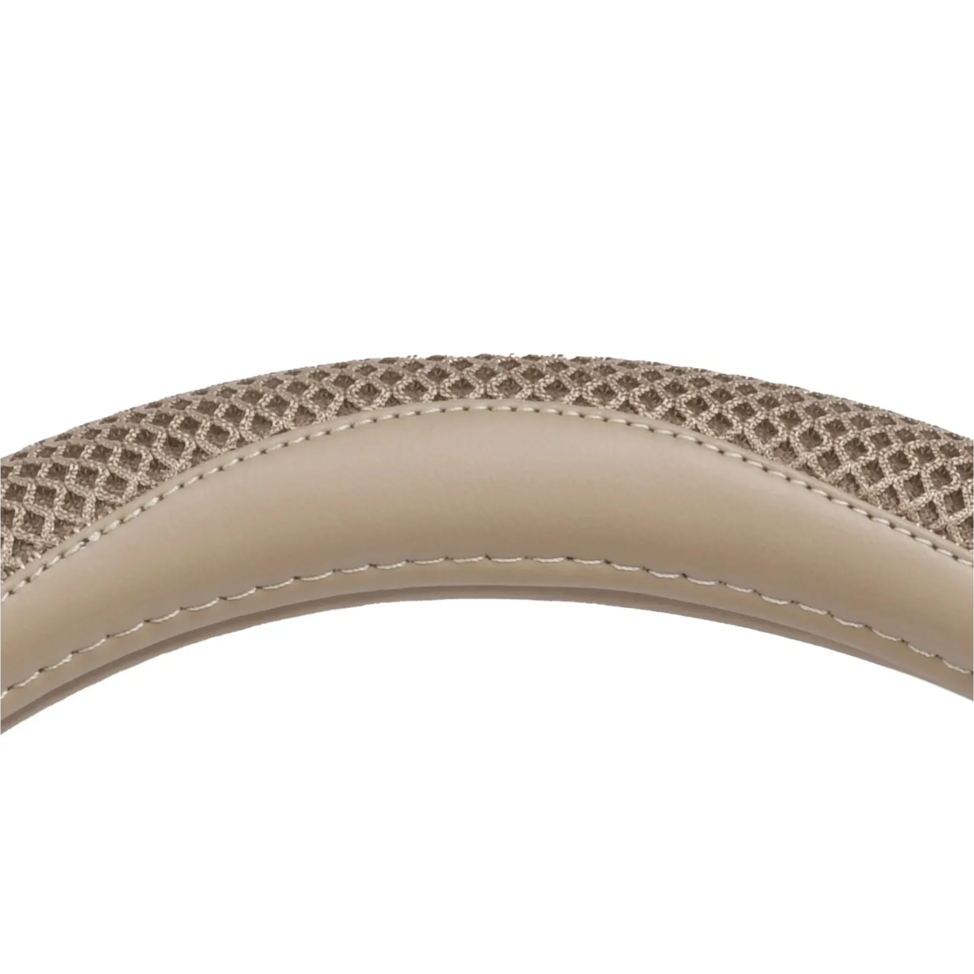 شبكة Auto Drive بيج ثلاثية الأبعاد، غطاء عجلة القيادة مناسب عالميًا، جلد PU