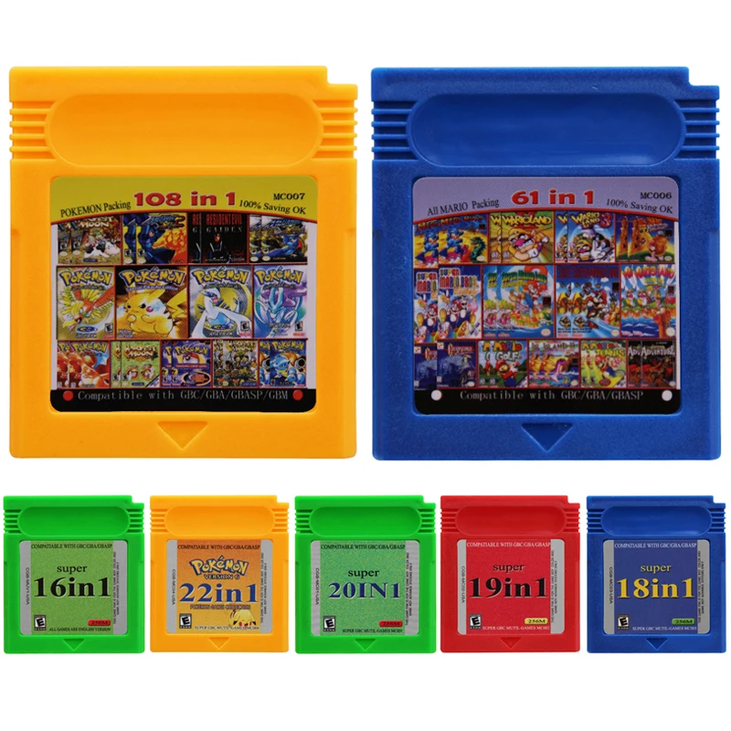 Картридж для игровой консоли GBC, 16 бит, 108 в 1, 61 в 1