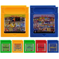 Cartucho de compilación de juegos GBC, tarjeta de consola de videojuegos de 16 bits, 108 en 1, 61 en 1, regalo para fanáticos Retro