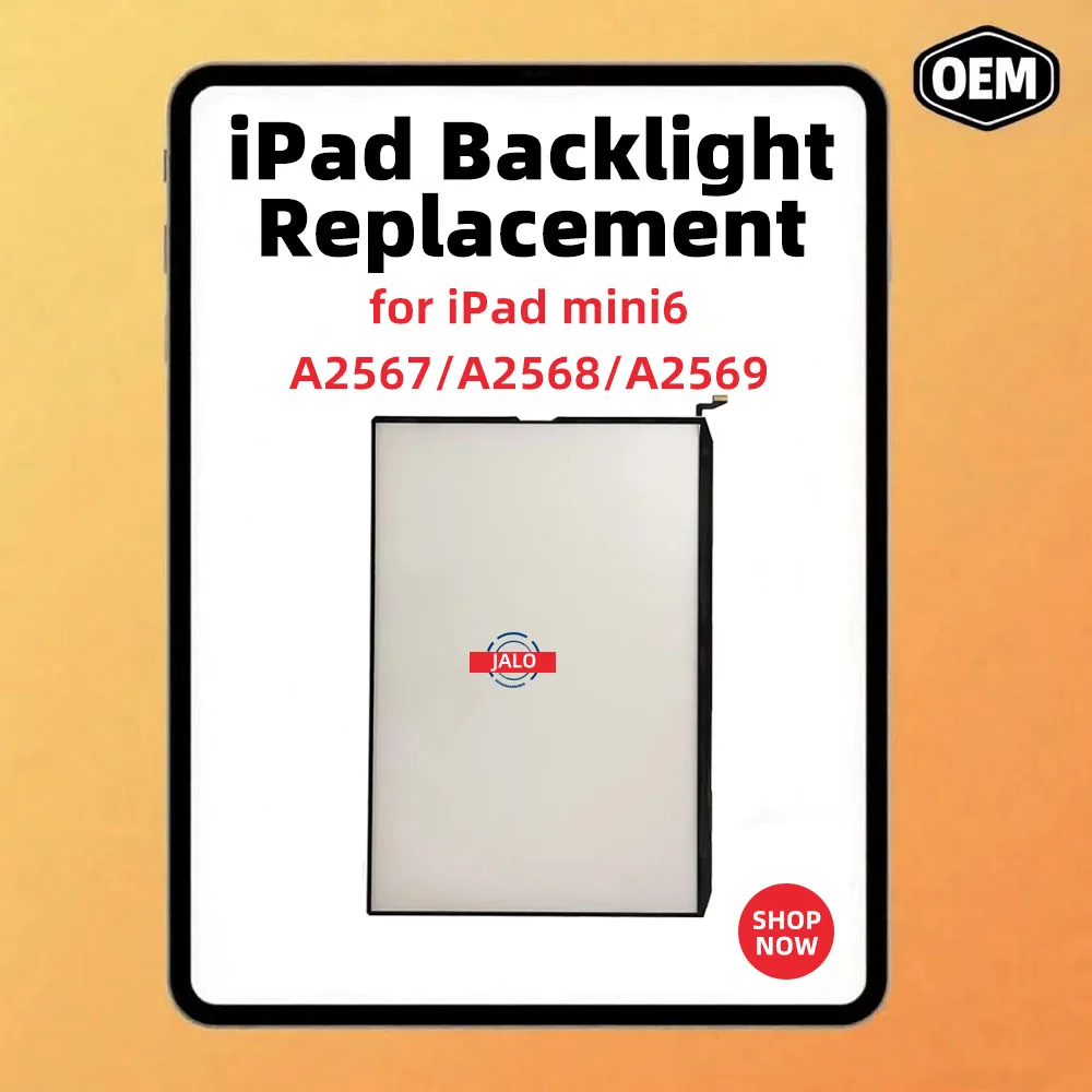 Pantalla LCD de retroiluminación para ipad mini6 A2567 A2568 A2569 lámparas de retroiluminación película de luz trasera 8,3 pulgadas pieza de reparación de repuesto
