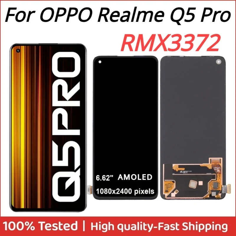 6,62 'AMOLED для OPPO Realme Q5 Pro Q5Pro RMX3372 ЖК-дисплей, сменный преобразователь сенсорного экрана в сборе