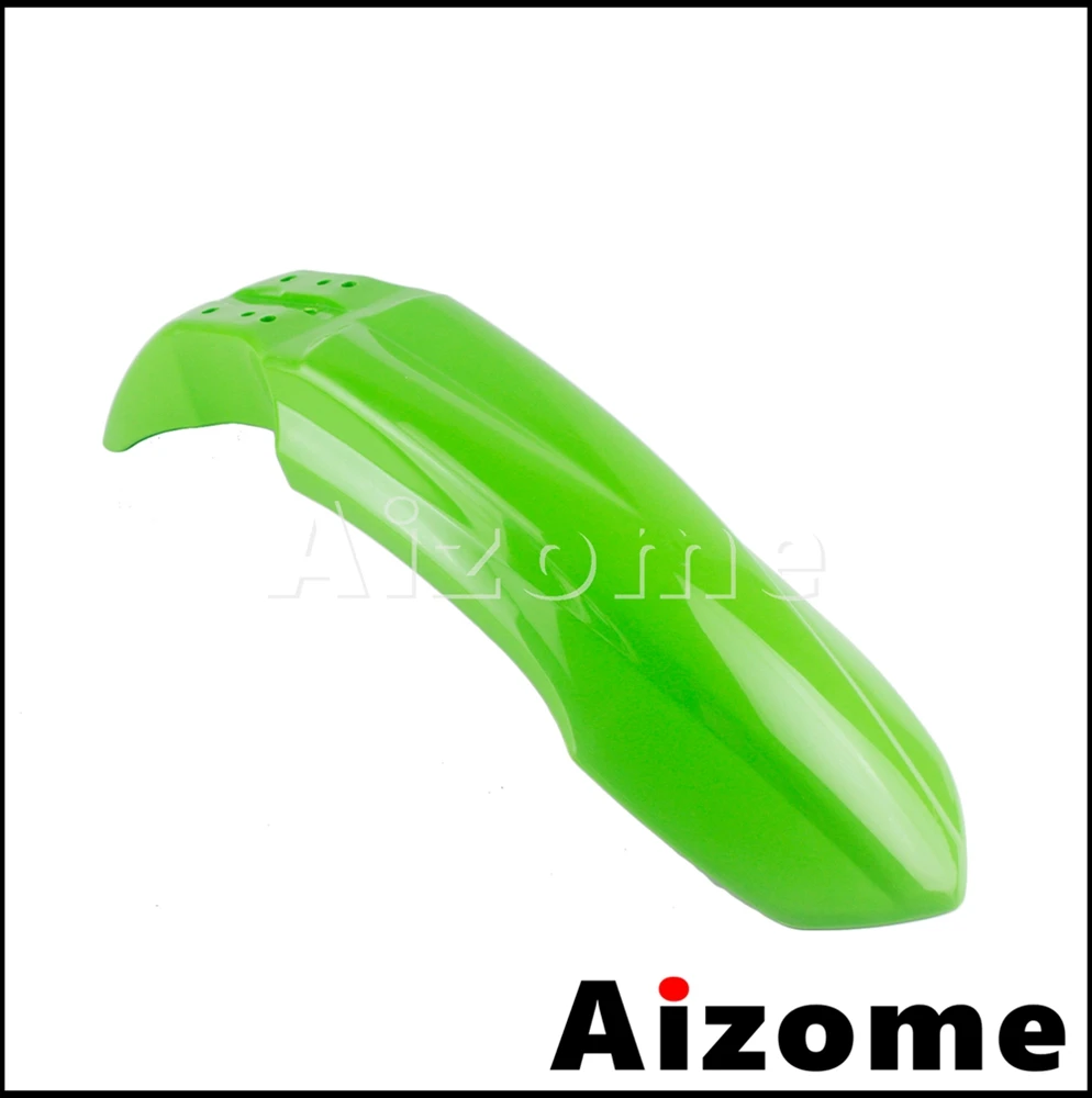 Green Motocross Fender Front Rear Off Road Mud Guard For Kawasaki KLX 250S 230 140 110 L KX 450 250 140 85 65 Dirt Bike Mudguard