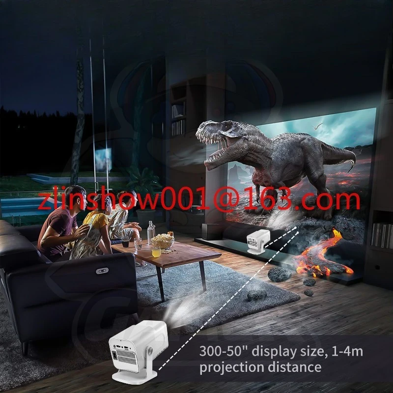 

LCD Projector HD 4K Video Mini Portable Home Theater Dual Band Android 4K Projector with WI-FI6