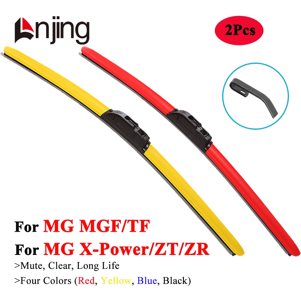 LNJING Colorful Hybrid Wiper Blade For MG X-Power ZT ZR TF MGF 1995 1998 2000 2001 2002 2003 2005 2007 2008 2009 Car Accessories