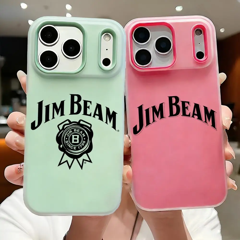 Funda para Teléfono Fishion Jim Beam, Delgada, Transparente, Tipo Gel, para Teléfono 17-12, Funda Protectora de TPU Suave, Anti-Amarillamiento