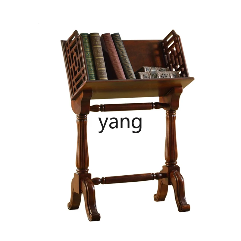 YJQ magazine newspaper rack simple high office ornament study storage floor book rack