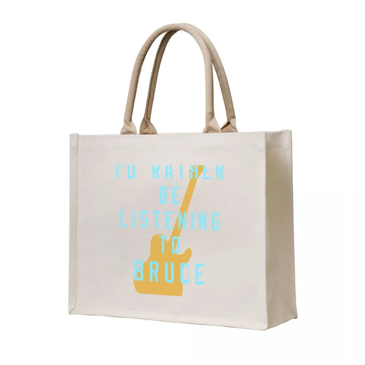 

I_d Rather Be Listening to Bruce Fitted Scoop Tote Bag Women bags Cloth bag ecological bags