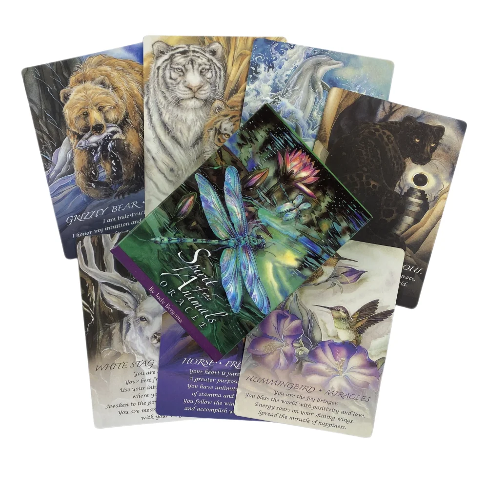 Spirit Of The Animals Oracle Cards A 52 tarocchi English Visions divinazione Edition Deck Borad Playing Games