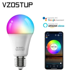 1pcs RGBWW LED Bulb E26 E27 110V 220V 9W 10W Surplife App Music Control Work with Alexa Google Home Bedroom Lighting