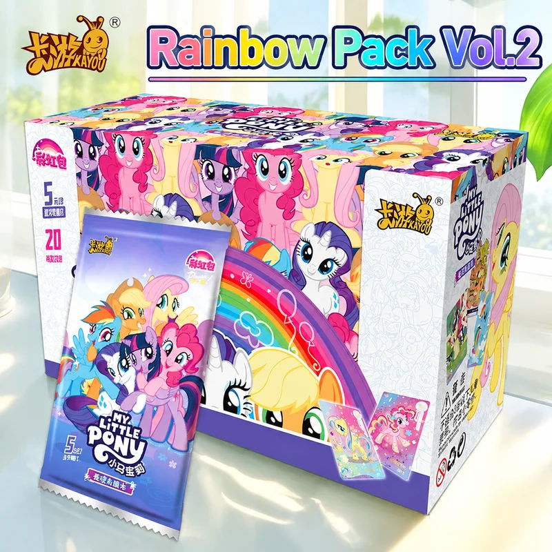 Kayou My Little Pony Rainbow Pack Vol.2 Full Box Genuine Trading Card TCG, USR XR Rare Collectible Pony Cards