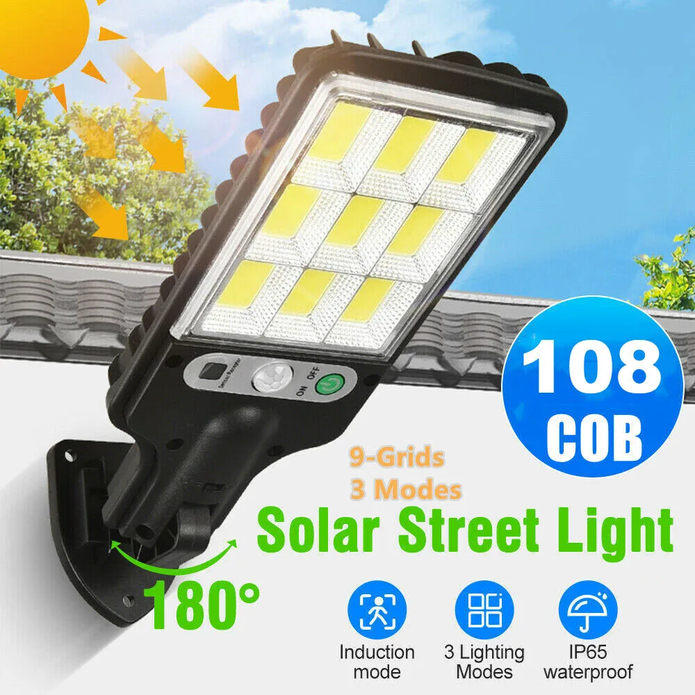 Imagem -02 - Solar Powered Rotatable Lâmpada de Parede Exterior Pátio Estrada Led Três Modos Switching Human Sensing Impermeável Street Lamp