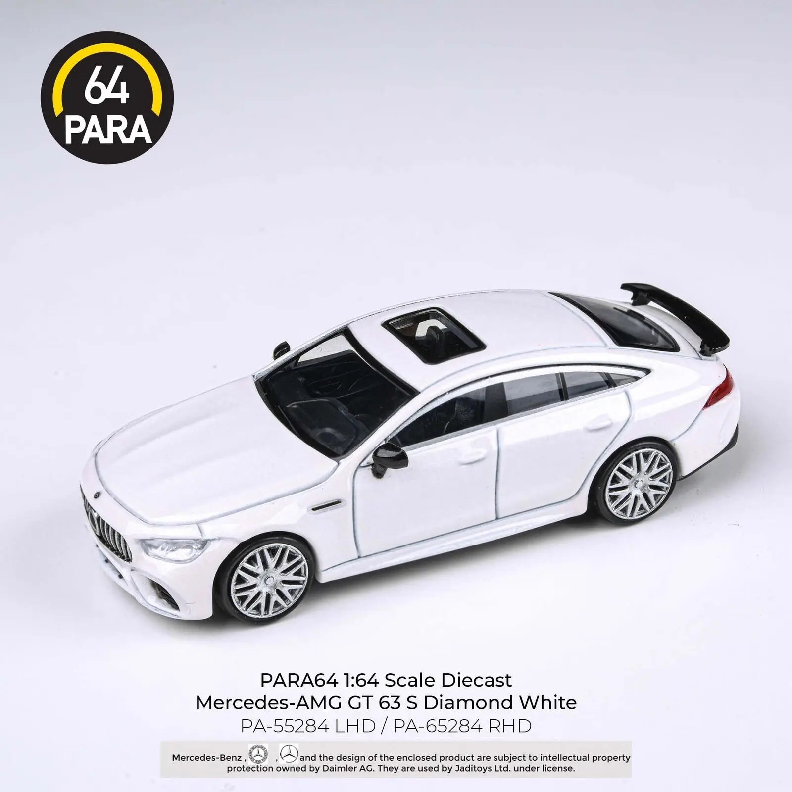 Para6464 1/64 2018 AMG GT 63 S LHD(Left Hand Drive) Diecast Alloy toy cars for collection gift