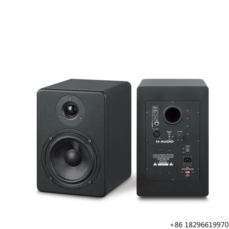 

5 Inch Professional Studio Speaker Stereo Sound Equipment Amplifier Desktop Recording Room HiFi Audio System