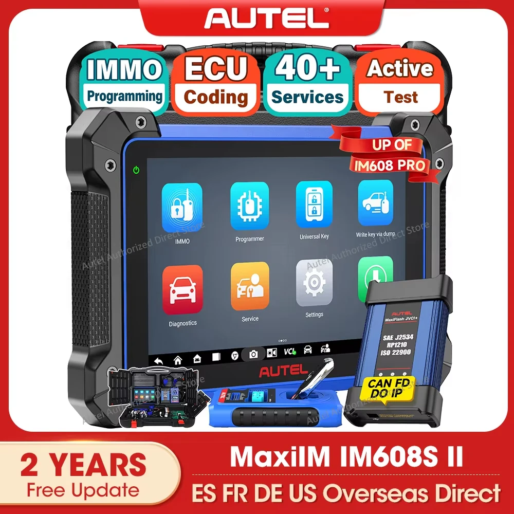 Autel-すべてのシステムの診断ツール,Maxiim im608s iiキープログラマー,j2534 ECUプログラミング,アクティブテスト,2年間の更新