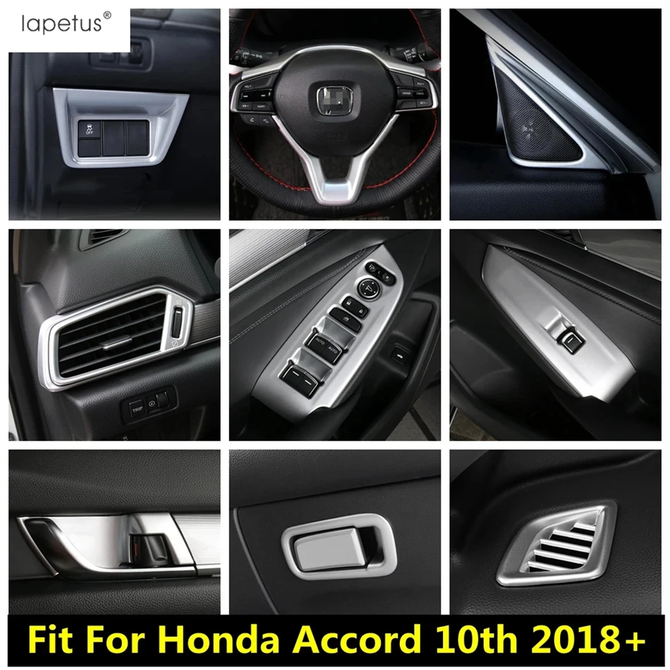 

Pillar A Speaker / Glove Box Sequins / Dashboard AC Air / Window Lift Cover Trim Accessories For Honda Accord 10th 2018 - 2022