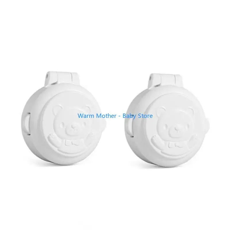 جميل الدب أقفال سلامة الطفل غسالة زر يغطي الطفل التدقيق أقفال السلامة ل مزلاج لصناديق قمامة المرحاض 57QE