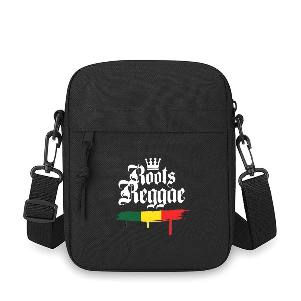 Roots Reggae music crown brush strokes Men Crossbody Bag Single Shoulder Women Cartoon Anime Film Printing Design Unisex