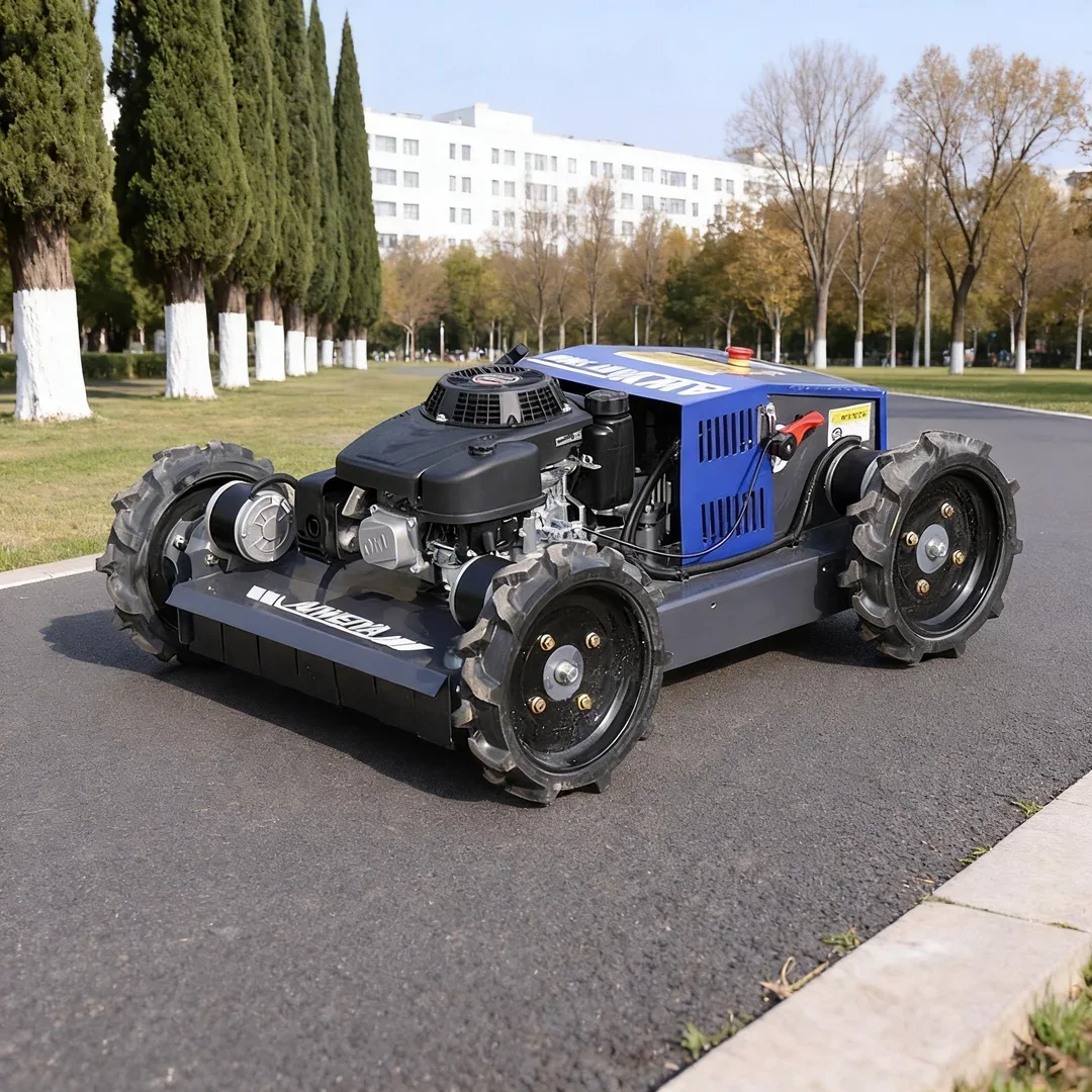 

Customized Remote Control Robot Lawn Mower 4WD All-Terrain Large Area Weeding High Power Climbing Color Optional
