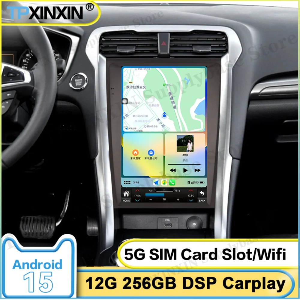 

Android 15 HD Screen For Ford Mondeo 2013~2018 GPS Navigation Car Radio Automotive Multimedia Stereo Receiver Carplay Head Unit