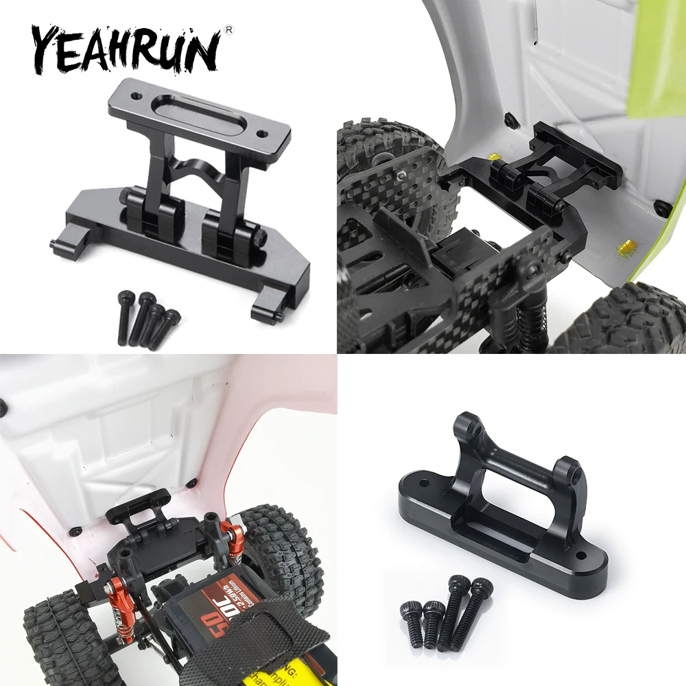 YEAHRUN Aluminum Alloy Rear Car Body Shell Fixing Mount for Axial SCX24 AXI90081 Deadbolt 1/24 RC Car Upgrade Parts Accessories