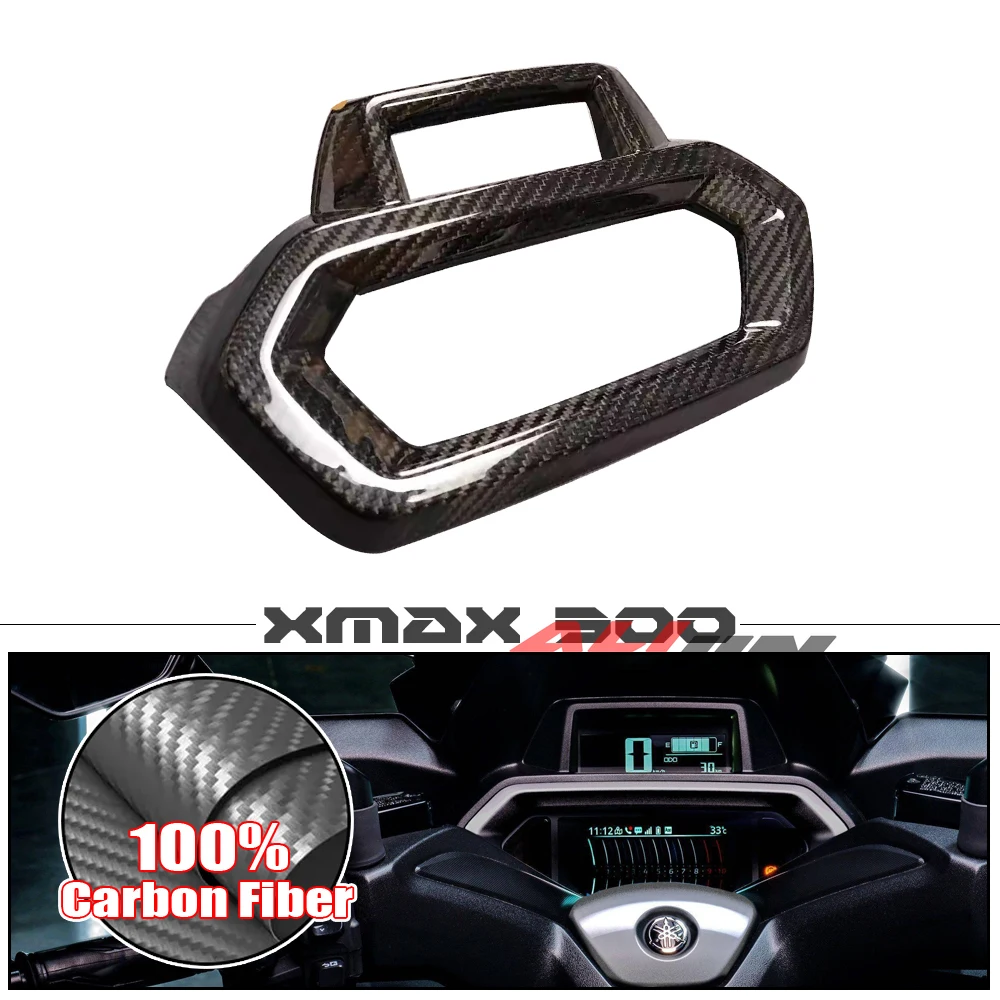 100% Real Carbon fiber For YAMAHA Xmax X-max 300 2023+ 2024 Motorcycle Speedometer Cover Odometer Instrument Fairing Protector