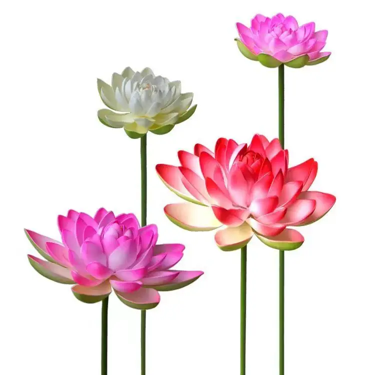 

Fake lotus with pole simulation lotus simulation dance stage scenery decoration scenery pool landscape shooting props