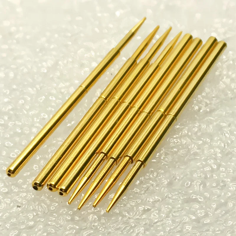 Gold-plated F  4-point crown Head PCB Test Spring Test Pin Probe for Electroni Inspection P50-F P75-F P100-F PL75-F PM75-F P11-F
