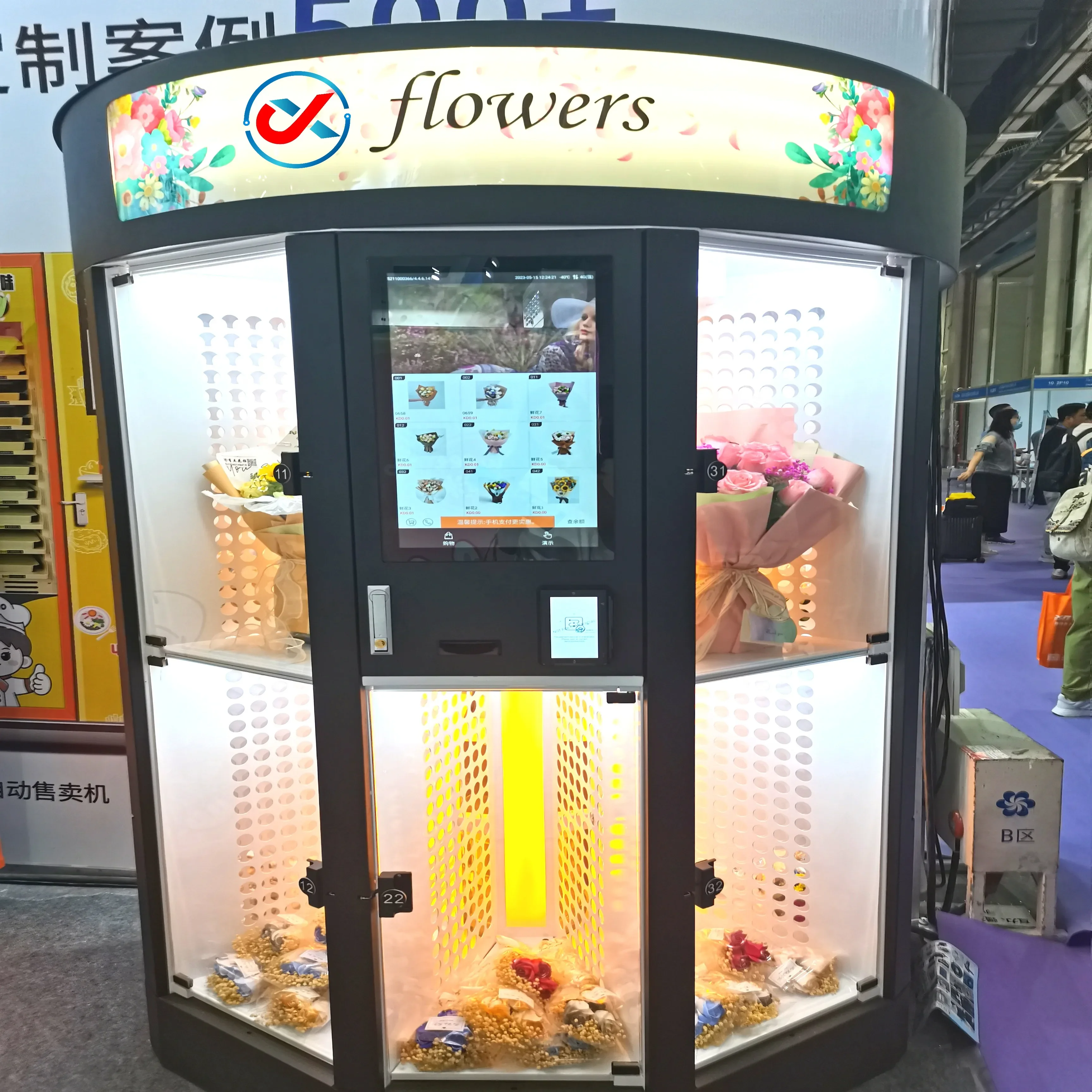 New Trend Automatic Flower Vending Machine Subway Use Fresh Flower Vending Machine For Sale