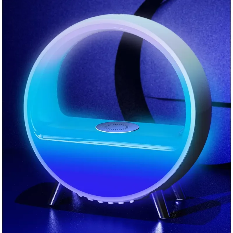 Smart LED Sunrise Alarm Clock with Remote Control Colorful Ambient Night Light Digital Wake Up Lamp for Bedroom Desk Decor