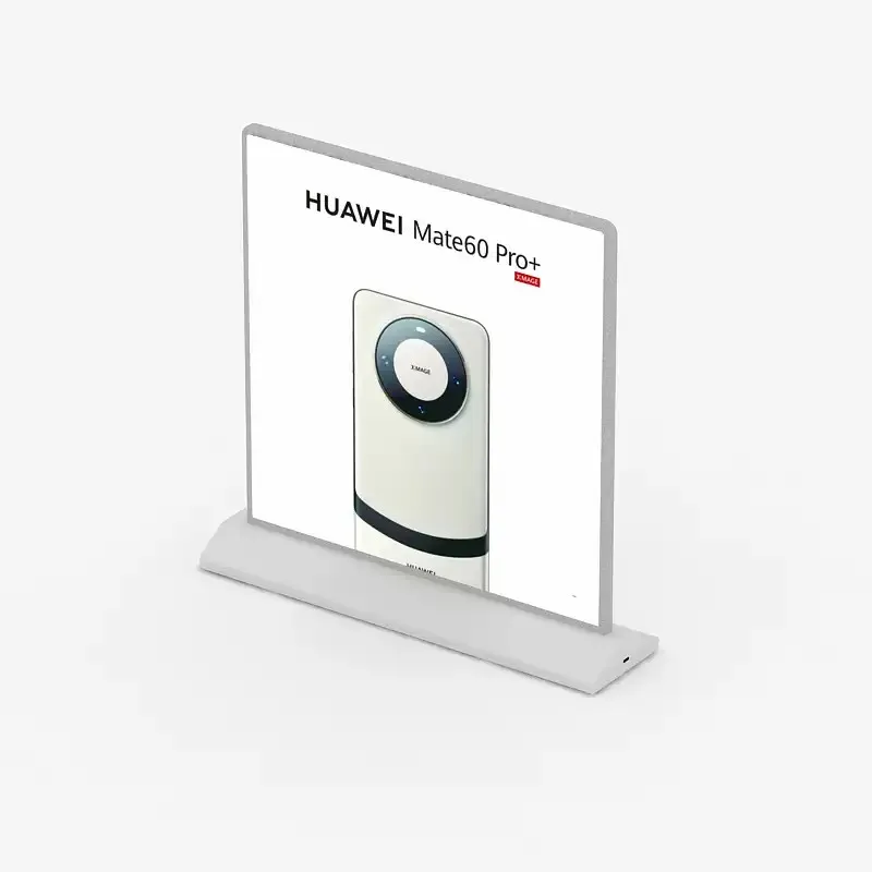 Table Stand Ultra-Thin Rechargeable Double-Sided LED Advertising Highlight Light Box Tempered Glass Bar Desktop Poster Display