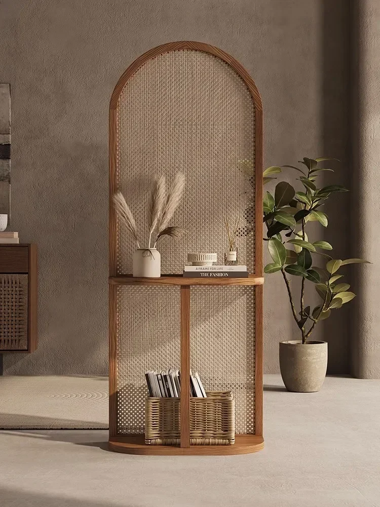 حار بيع الصلبة الخشب الروطان شاشة التقسيم غرفة المعيشة لمنع المدخل إلى رف مدخل غرفة نوم بسيطة #2