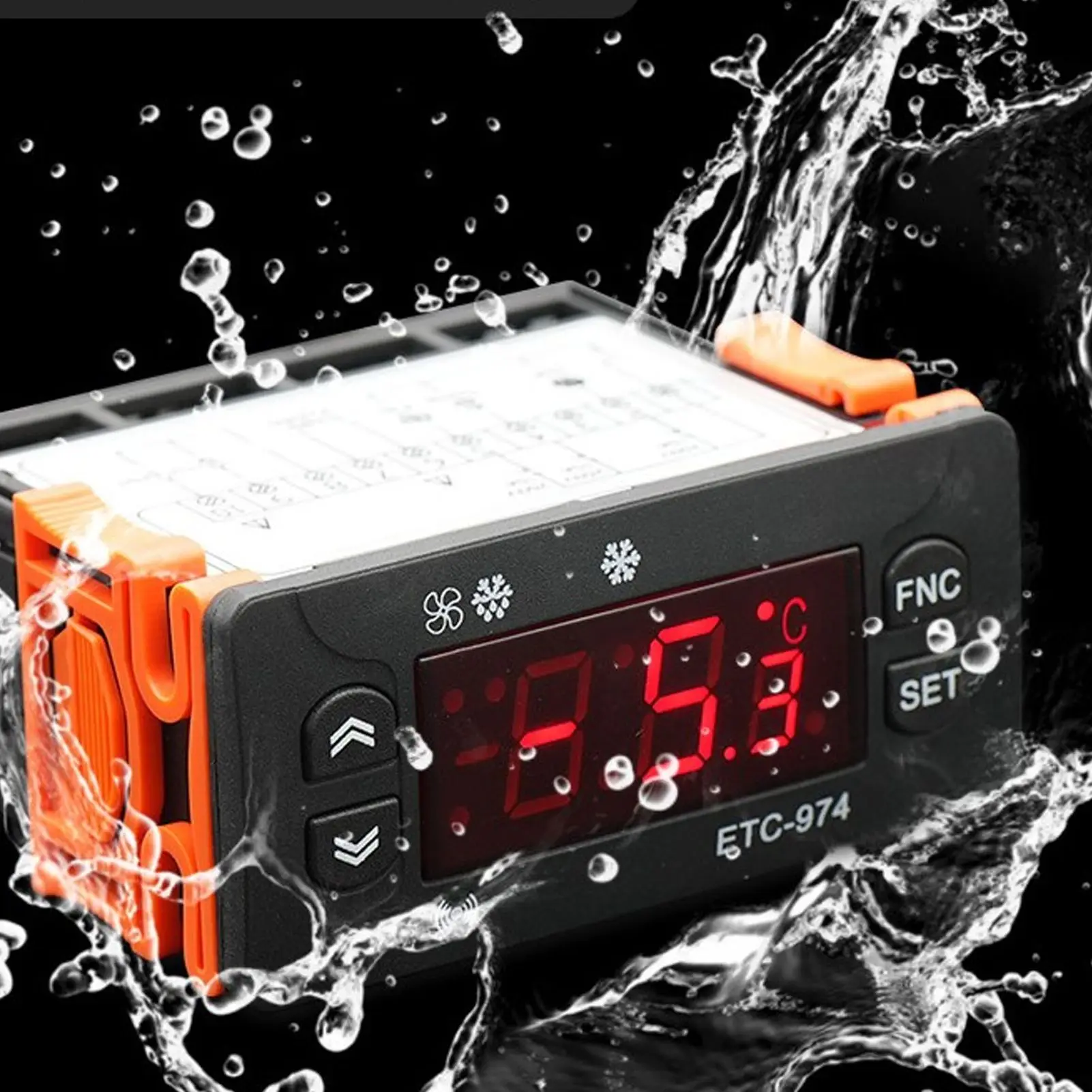 Freezer Temperature Controller Digital External Fahrenheit Celsius Switchable Refrigeration Defrosting Calibration Thermostat