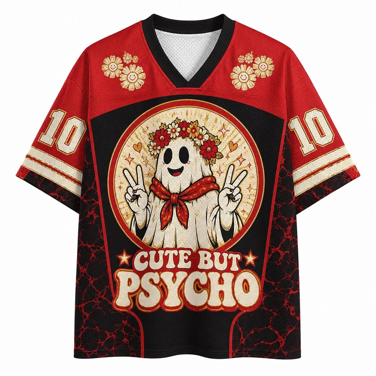 2026 Summer Fashion New Retro Japanese Gothic Ghost 3D Printing Outdoor Vacation Leisure Sports Fitness V-neck T-shirt Large