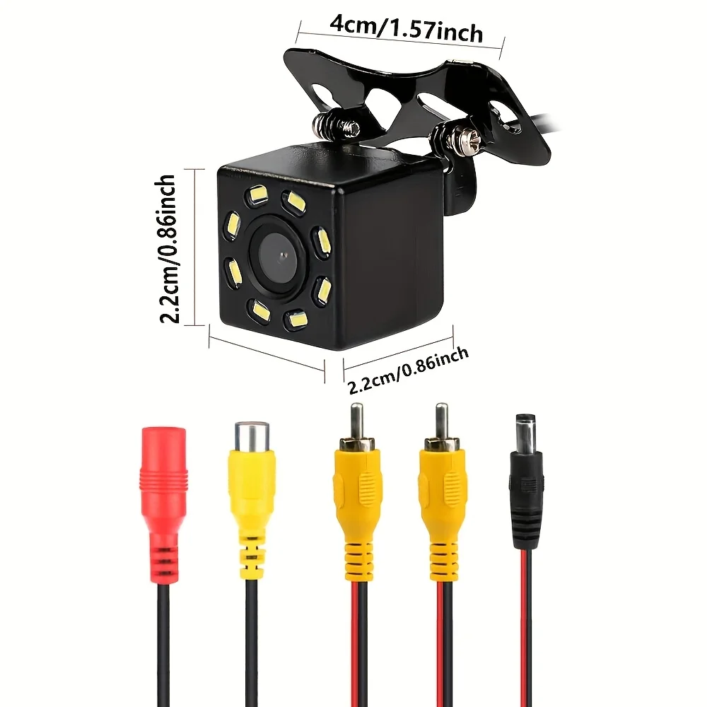 8LED Car Rear View Camera Backup Camera Fit for Safty Driving Reversing Parking for License Plate Pickup RV Van Camper Truck