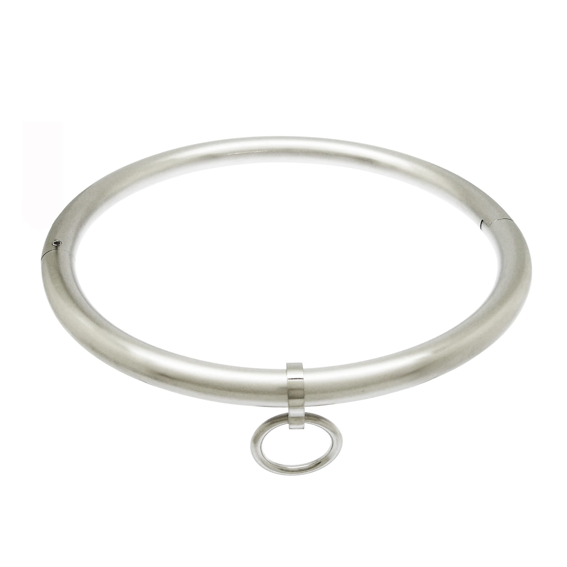 Brushed Matt Stainless Steel Slave Collar Necklace Lockable Torque Necklace Choker Fetish Wear Jewelry Collar