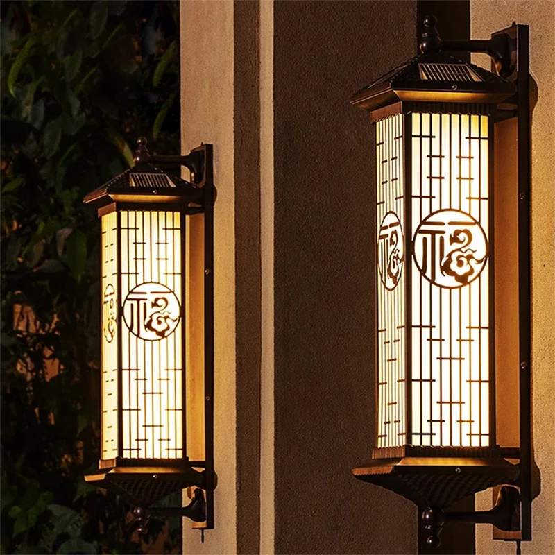 PLLY Contemporary Solar Outdoor Wall Lamps Simplicity Waterproof Creative Balcony Hallway Courtyard Villa Gate Hotel