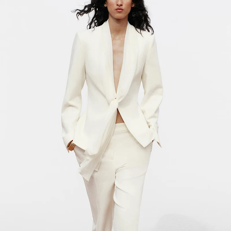 

Spring 2025 Women's Suit Jaet Commute Sle Long Sve Regular Length Z Brand New Arrival Faionable Women's Wear