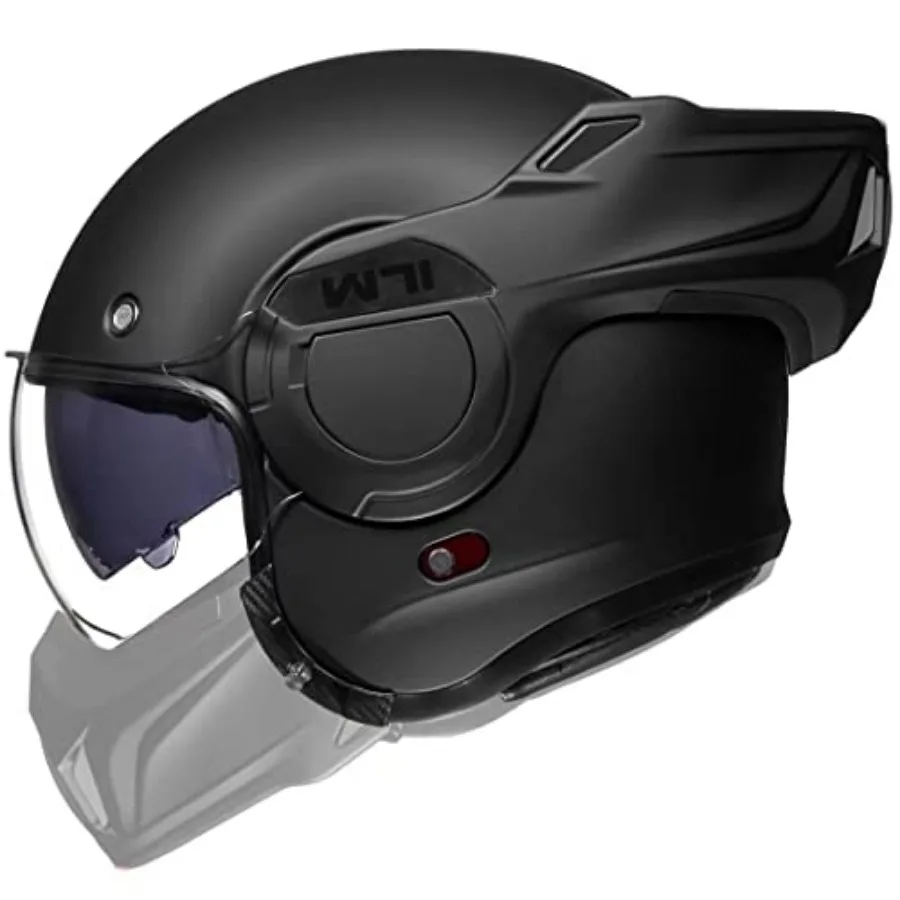 

Vintage Full Face Modular Motorcycle Helmet for Adults Men ATV UTV Snowmobile with 180° Reversible Chin Guard DOT -B707,M