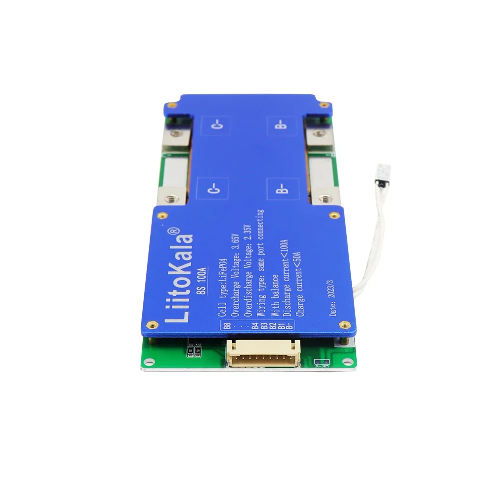 LiitoKala 8S-24V100A-BMS LiFePO4 Battery Balance Charge Board Equalizer Temperature Protection Equalizador For Escooter/Ebike