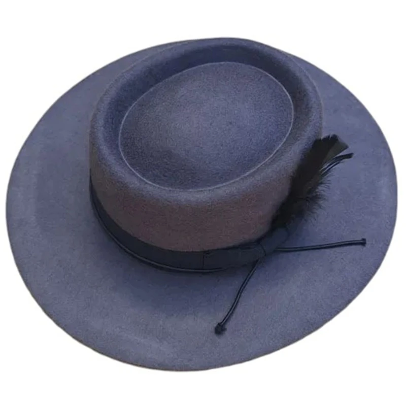 

Wide Border Western Hats Trendy Hat Old Stylish Ladies Felted Hat Dropship