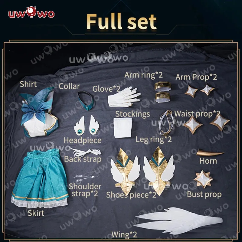 IN STOCK UWOWO Soraka Cosplay League of Legends/LOL: Star Guardian Soraka SG Cosplay Costume Dress Halloween Cos