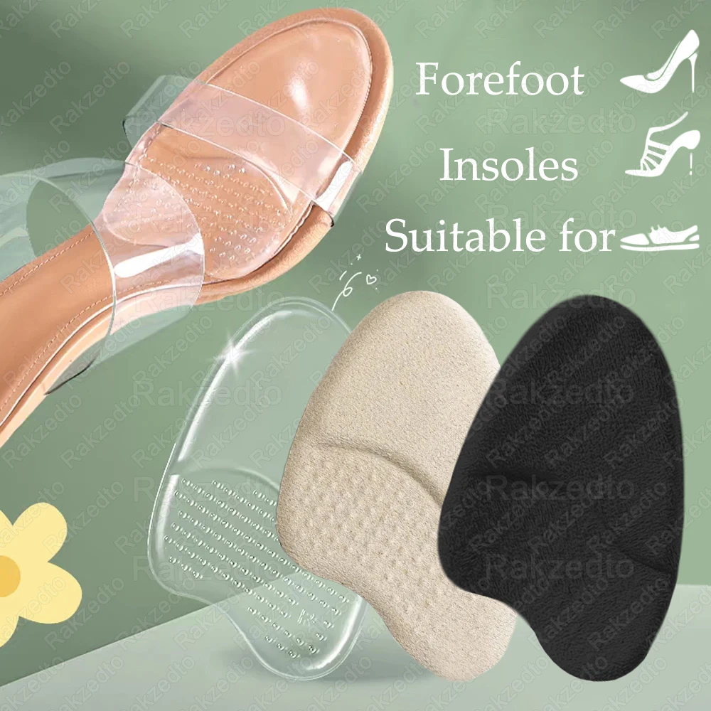 Silicone Forefoot Cushion Pads For Women High Heels Shoes Non-Slip Foot Pain Relief Metatarsal Pads Gel Shoe Insoles for Sandals