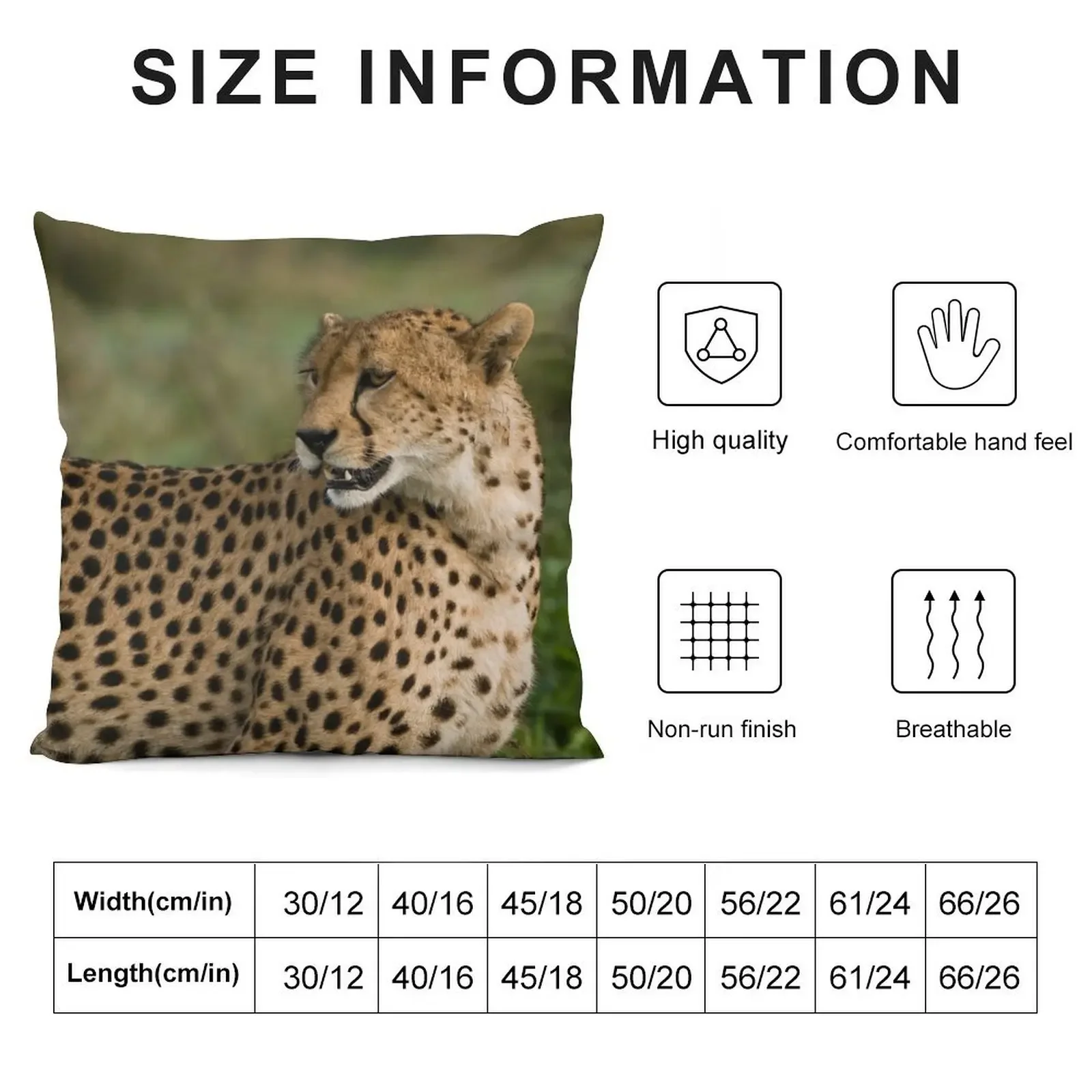 Cheetah in Tanzania, Africa Throw Pillow Decorative Cushions pillow